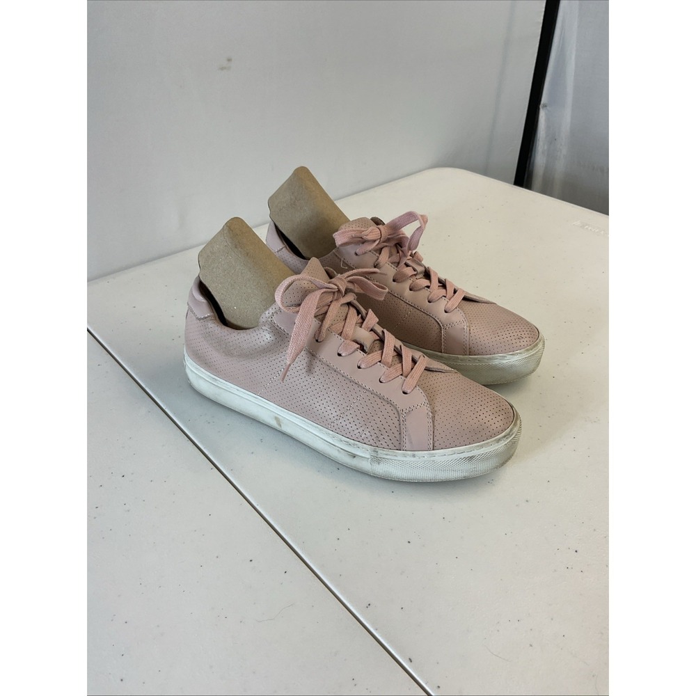 Greats Brooklyn Royale Leather Sneakers Perforated Womens 9 Pink Made‎ in Italy